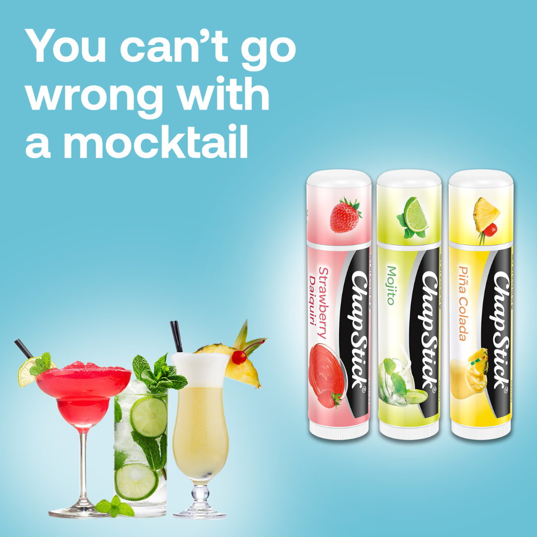 ChapStick Mocktail Collection 3ct: Mojito, Strawberry Daiquiri, Piña Colada