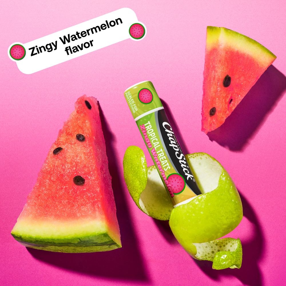Chapstick Tropical Treats 3ct: Zingy Watermelon, Electric