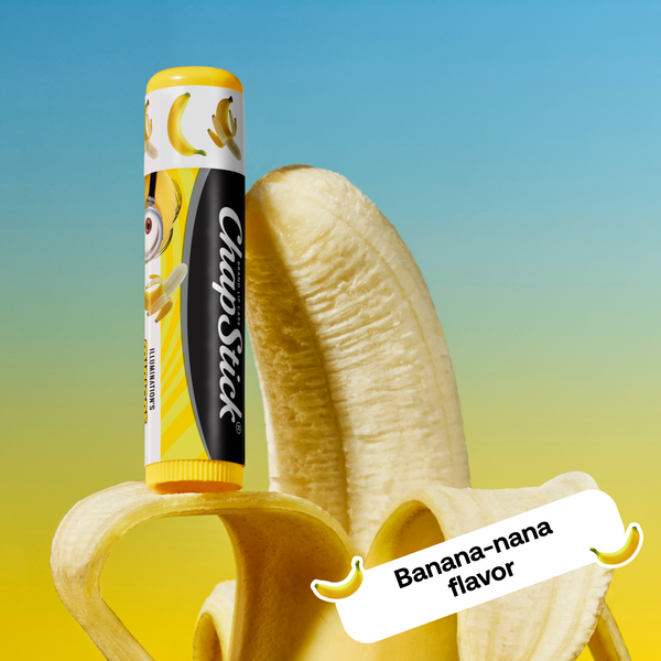 Chapstick Minions Banana-nana 3CT Chapstick SBC lip balm tubes in yellow with banana-nana flavor