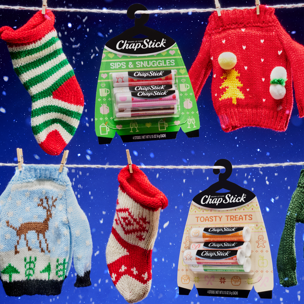 ChapStick Sips & Snuggles Lip Balm Holiday Gift Set, 4 Pack