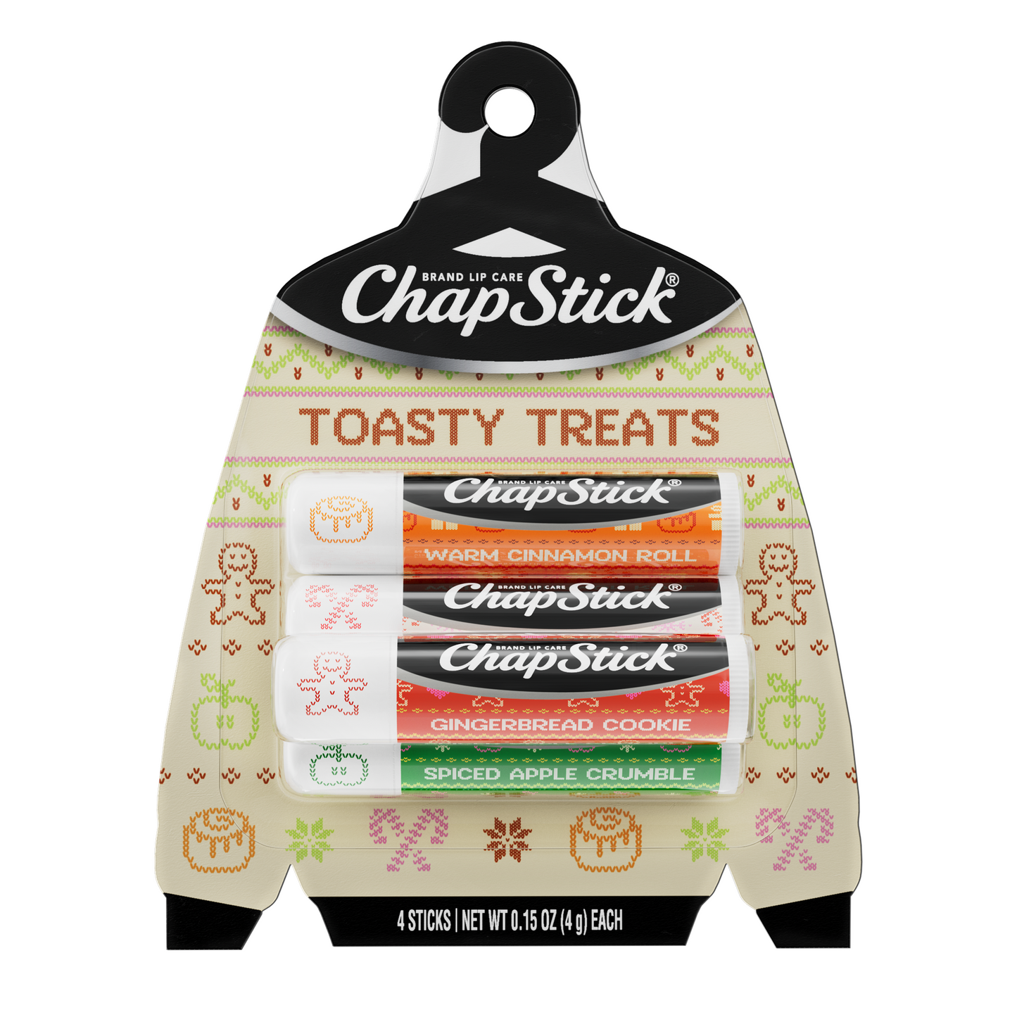 ChapStick Toasty Treats Lip Balm Holiday Gift Set, 4 Pack Variety