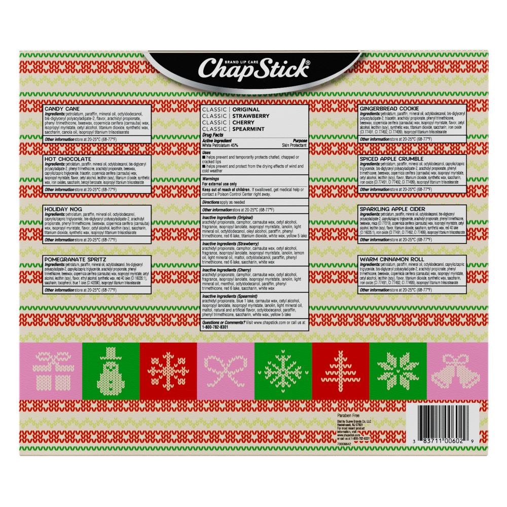 
                  
                    ChapStick Limited Edition 12 Days Advent Calendar Lip Balm Holiday Gift Set, (12 Sticks)
                  
                