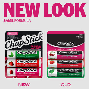 ChapStick classic variety lip balm multipack in retail blister packaging