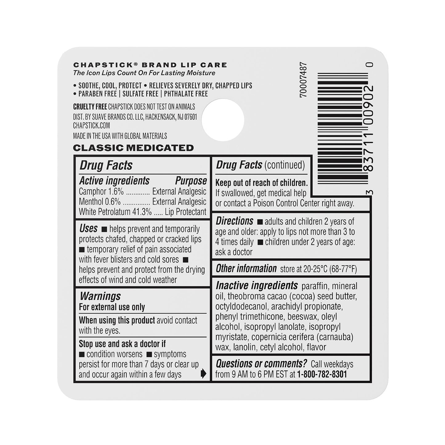 
                  
                    ChapStick Classic Medicated Lip Balm
                  
                