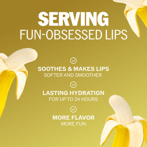 ChapStick Minions Ba-na-na lip balm featuring banana imagery and yellow stick
