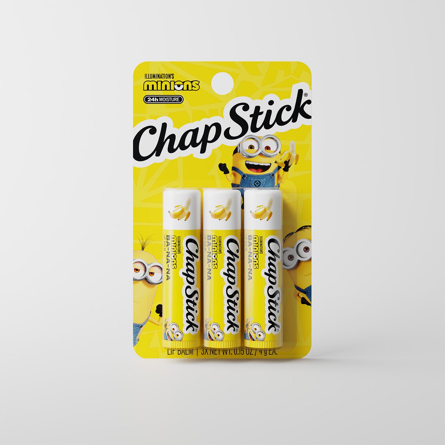ChapStick Minions Banana-nana 3 Pack Lip Balm