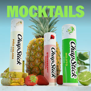 ChapStick Mocktail Collection 3-pack lip balm tubes in strawberry, pinacolada, and mojito