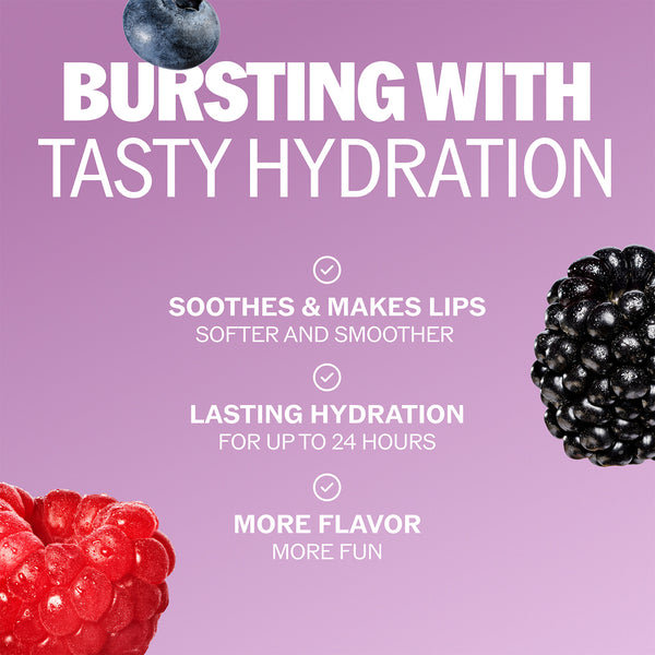 Berrylicious lip balm burst with tasty hydration up to 24 hours