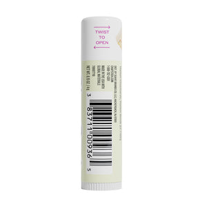 ChapStick Cake Batter lip balm tube back with barcode and twist-to-open text
