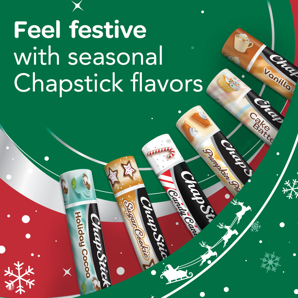 ChapStick Christmas Collection 3ct: Candy Cane, Hot Chocolate, Sugar Cookie